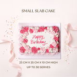 Small Fancy Piped Slab Cake