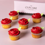 Valentine's Day Rose Swirl Cupcakes