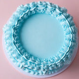 Vintage Cake Fancy Round Blue