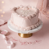 Vintage Cake Heart with Ribbon
