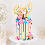 Gender Reveal Drip Cake