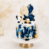 Blue and Gold Sail Cake