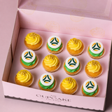 Green and Gold Socceroos Mini Cupcakes