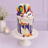 Wear It Purple Drip Cake