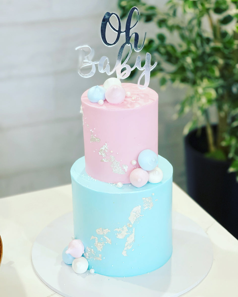 Oh Baby 2 tier cake – The Cupcake Factory