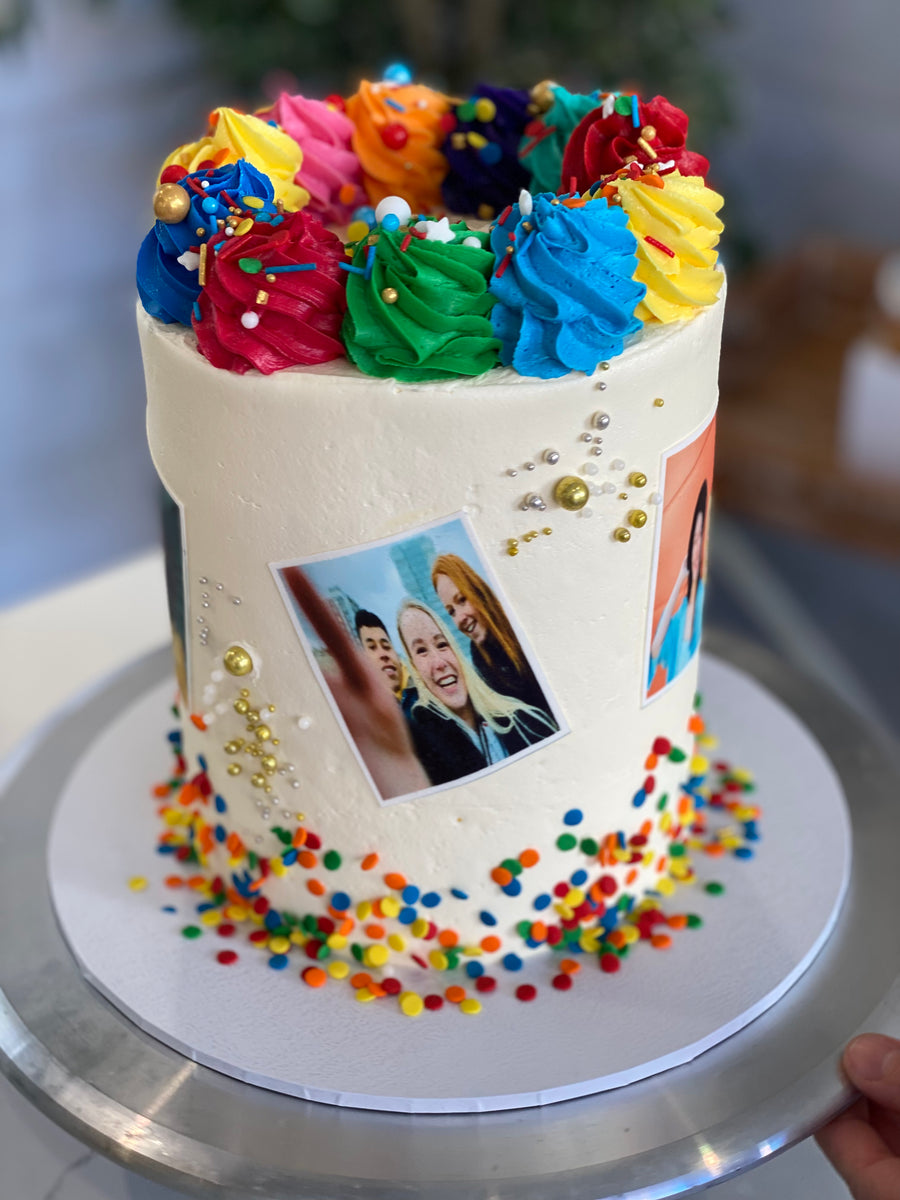 Selfie and Photo Funfetti Cake – The Cupcake Factory